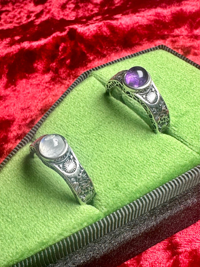 GALAXY RING,FAIRY Wedding Band 925 Sterling Silver