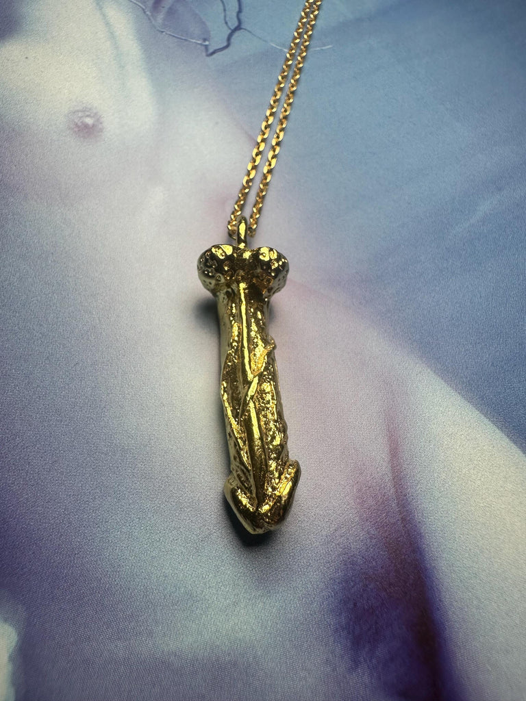 ANATOMICAL PENIS Necklace Sterling Silver - Symbol of Abundance
