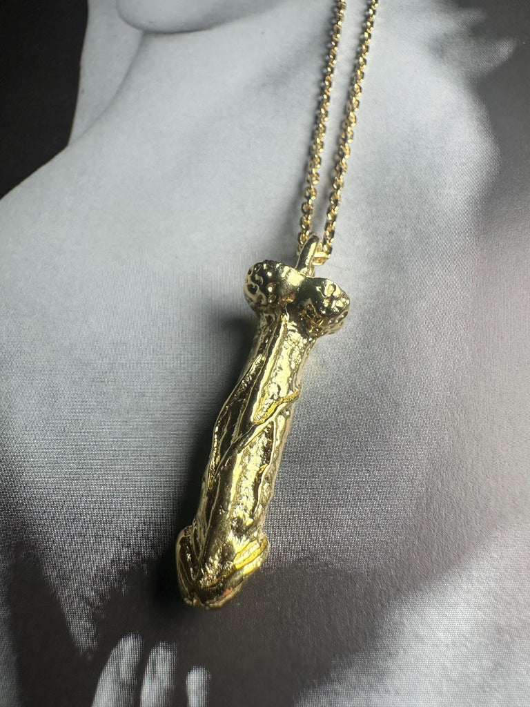ANATOMICAL PENIS Necklace Sterling Silver - Symbol of Abundance