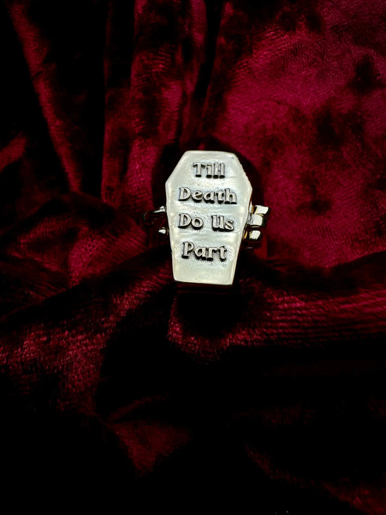 COFFIN POSION RING- Till Death Do Us Part