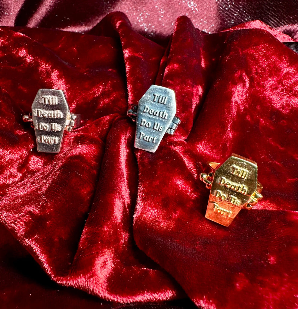 COFFIN POSION RING- Till Death Do Us Part