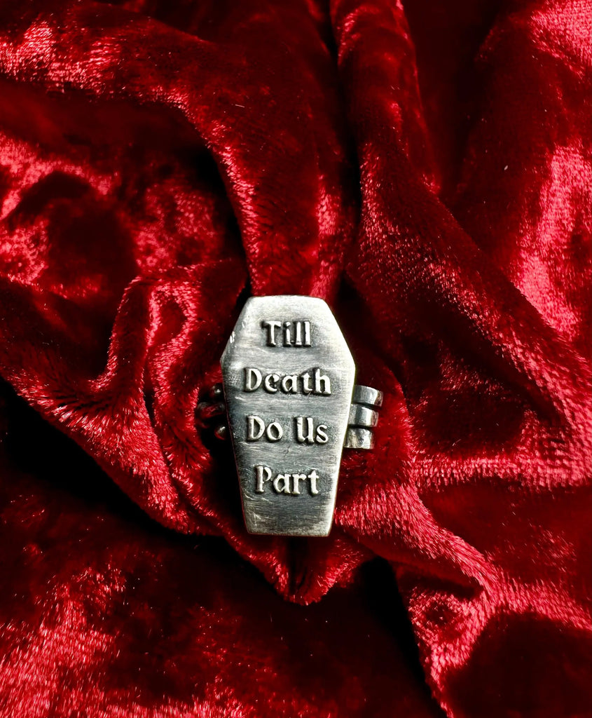 COFFIN POSION RING- Till Death Do Us Part