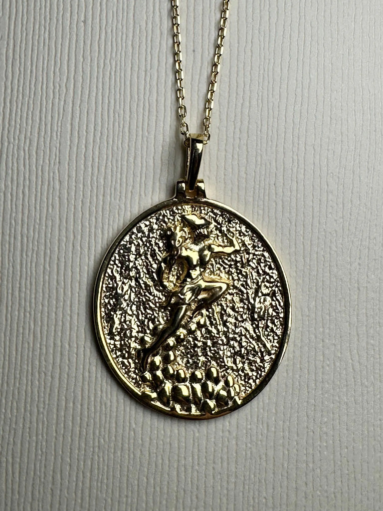 HERMES GOD Sterling Silver Necklace. Greek Mythology Jewelry. Unisex