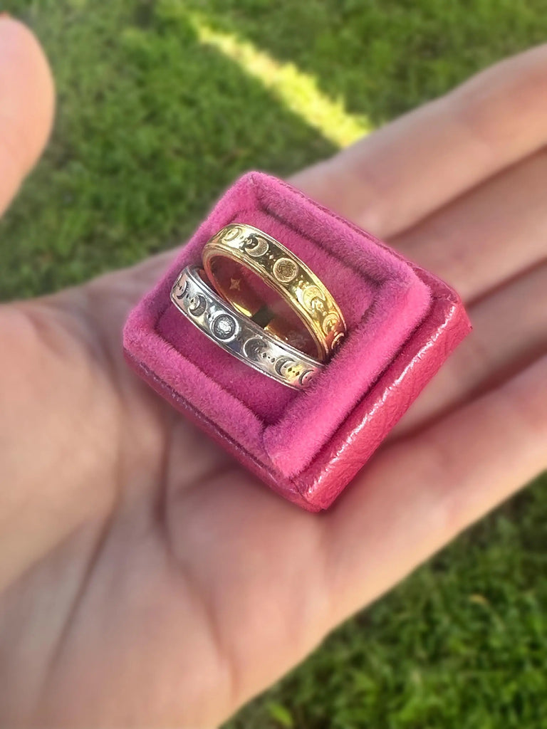 Moon Phase Ring | Hecate-Inspired Unisex Band | Sterling Silver or 14K Gold Plated | | Lunar Talisman