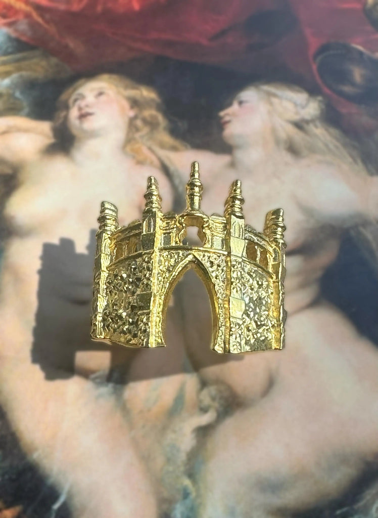 GOTHIC CATHEDRAL RING – Sterling Silver Castle Architecture Band