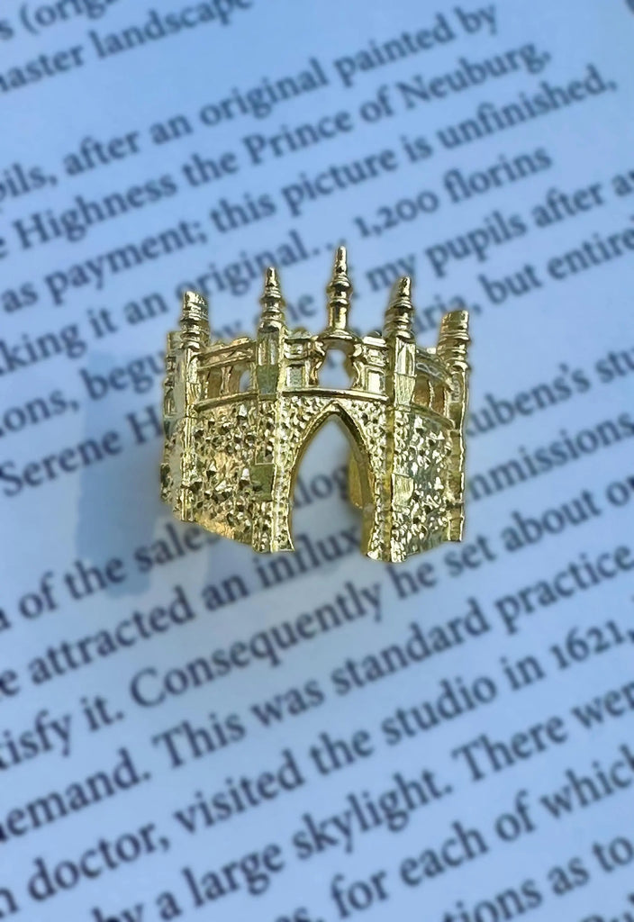GOTHIC CATHEDRAL RING – Sterling Silver Castle Architecture Band