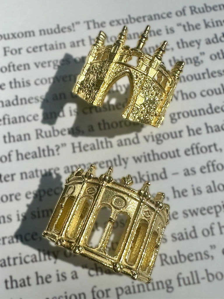 GOTHIC CATHEDRAL RING – Sterling Silver Castle Architecture Band