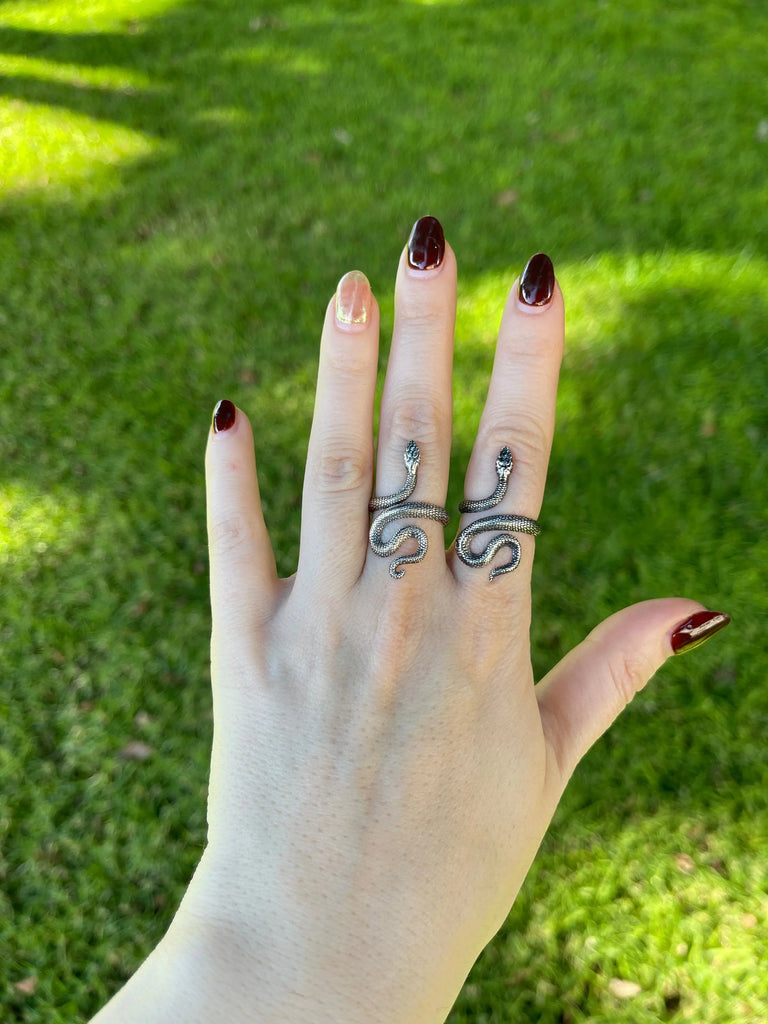 Silver SNAKE 925K Ring| Sterling silver Adjustable Serpent Ring