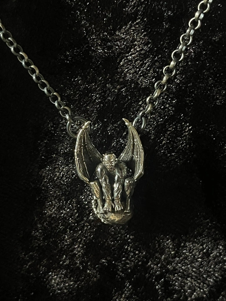 Gargoyle Necklace 22-Silver Jewelry Flesh & Soul