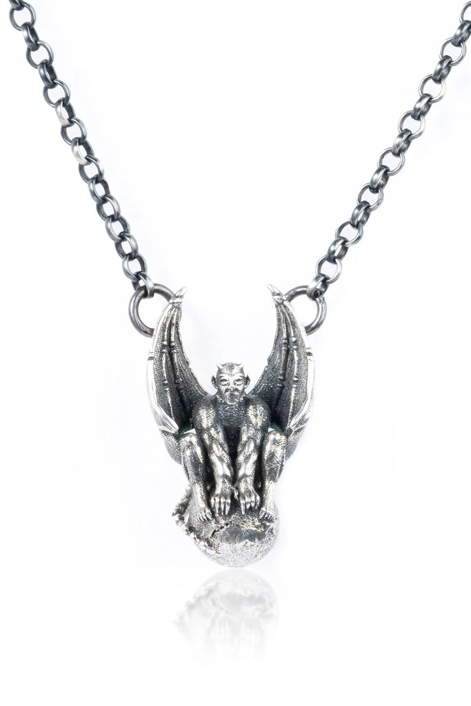 Gargoyle Necklace 18-Silver Jewelry Flesh & Soul